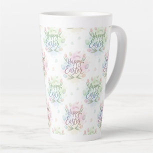 Handschriftliches Frohe Ostern Wasserfarbe Milchtasse