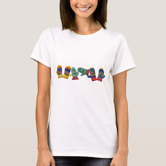Handschuh-Feiertag T-Stück T-Shirt (Vorderseite)