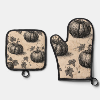 Handschuh und Set aus Kürbisofen