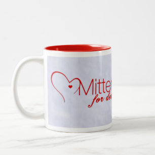 Handschuhe für Detroit-Kaffee-Tasse Zweifarbige Tasse