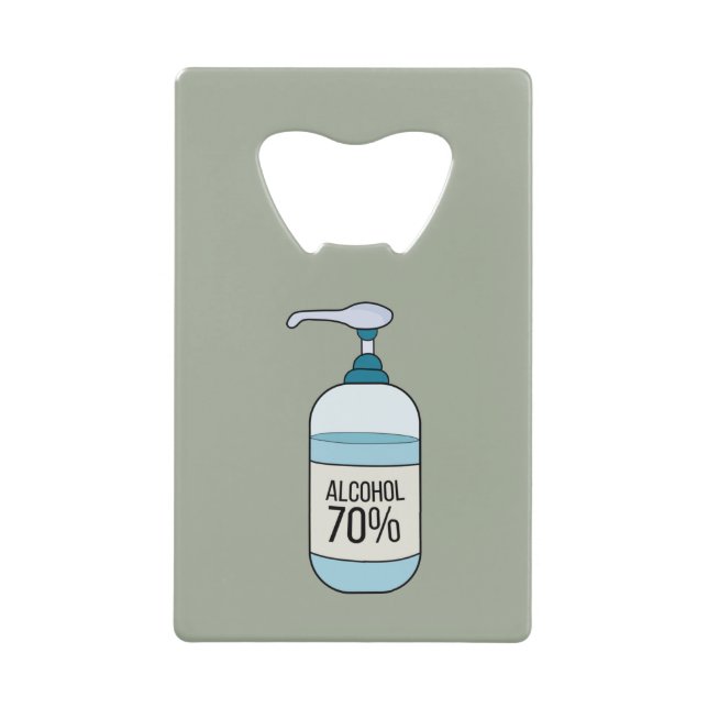 Handseilgel mit 70% Alkohol Geldbeutel Flaschenöffner (Vorderseite)