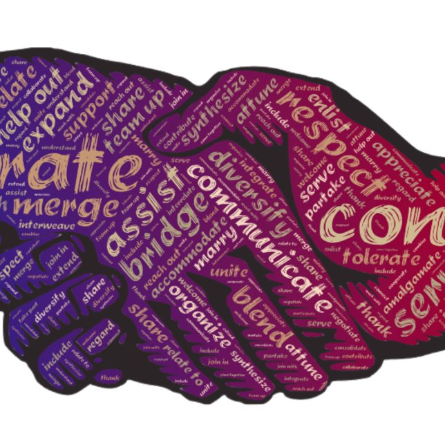 Handshake Connect Inspiration Word Art T-Shirt (Von Creator hochgeladen)