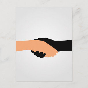 Handshake- Graphic to portray- Stopp racism Postkarte