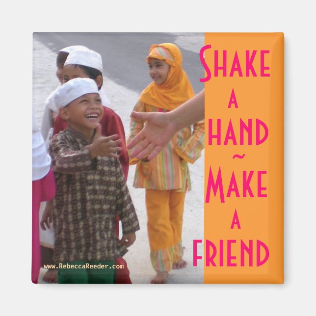 Handshake Make friends Magnet (Vorne)