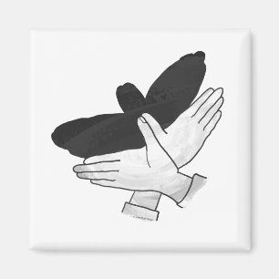 Handsilhouette Adler Magnet