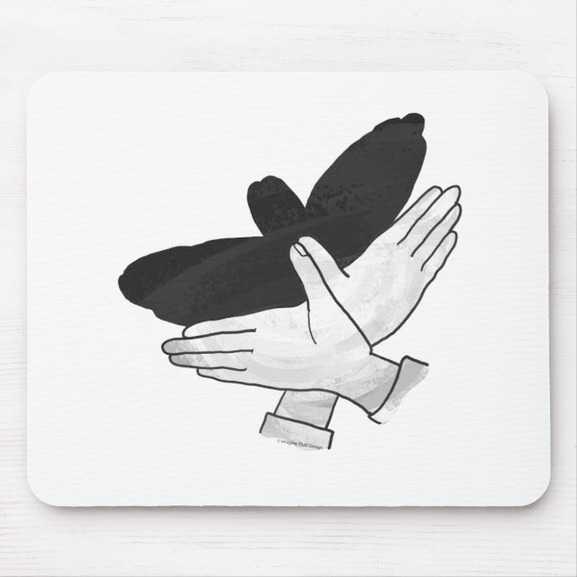 Handsilhouette Adler Mousepad (Vorne)