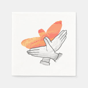 HandSilhouette-Adler-Orange Serviette