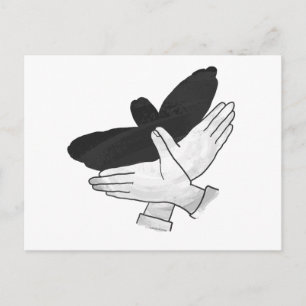 Handsilhouette Adler Postkarte
