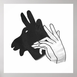 Handsilhouette Billy Ziegenbock Poster