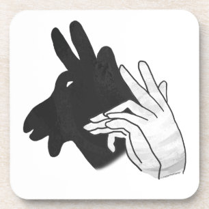 Handsilhouette Billy Ziegenbock Untersetzer