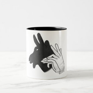 Handsilhouette Billy Ziegenbock Zweifarbige Tasse