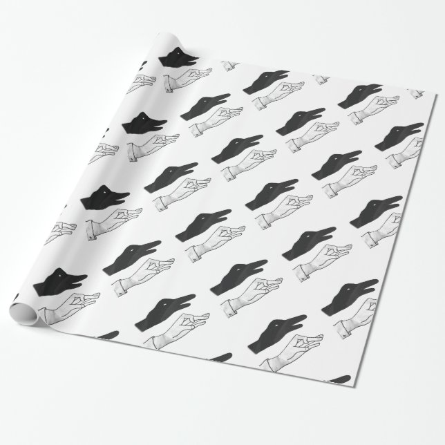 Handsilhouette Ente Geschenkpapier (Ungerollt)