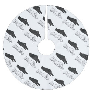 Handsilhouette Ente Polyester Weihnachtsbaumdecke