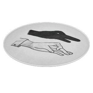 Handsilhouette Ente Schneidebrett