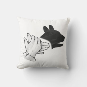 Handsilhouette Hund Kissen