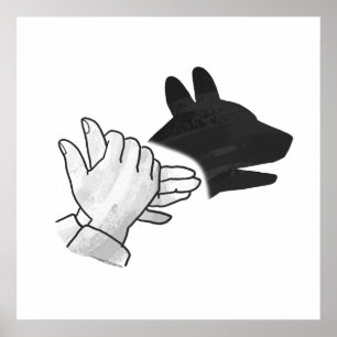 Handsilhouette Hund Poster