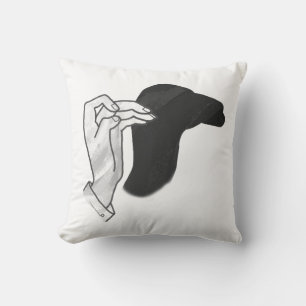 Handsilhouette Kamel Kissen