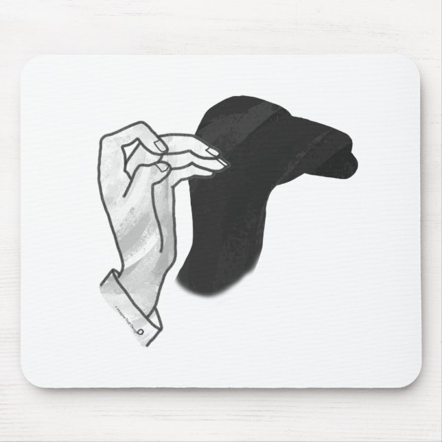Handsilhouette Kamel Mousepad (Vorne)