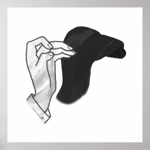 Handsilhouette Kamel Poster