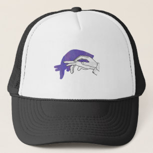 HandSilhouetteAnteater lila Truckerkappe