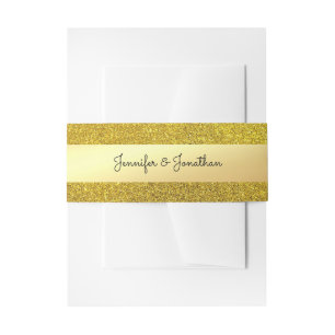 Handskript-Text-elegante GoldGlitzer-Schablone Einladungsbanderole