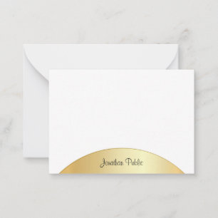 Handskriptmonogramm-Template-Imitate Gold-Elegant Mitteilungskarte