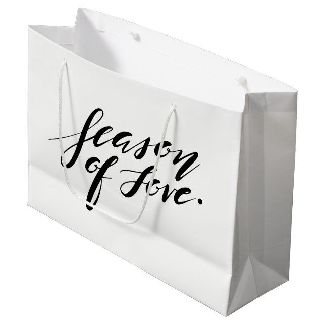 Handskriptzeit der Liebe-Geschenktasche Große Geschenktüte (Vorderseite Schrägansicht)