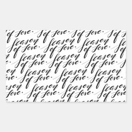 Handskriptzeit der Liebe Rechteckiger Aufkleber