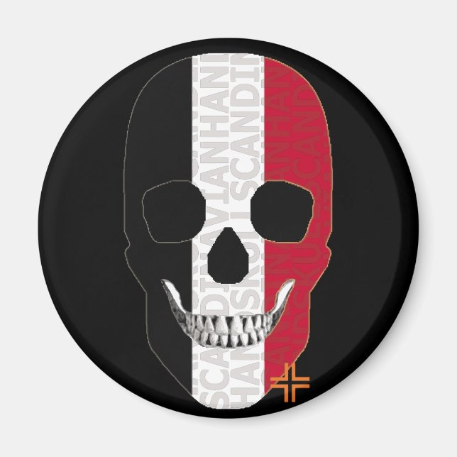 HANDSKULL Ägypten Rundmagnet B2 Magnet (Vorne)