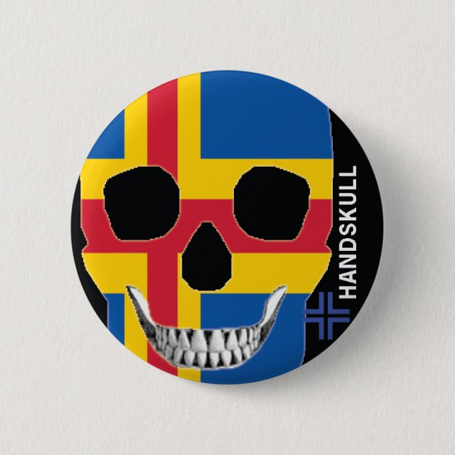 HANDSKULL Åland - Schaltfläche Button (Vorderseite)