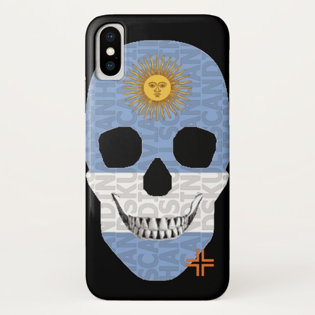 HANDSKULL Argentine coque iPhone X B2 (Dos)