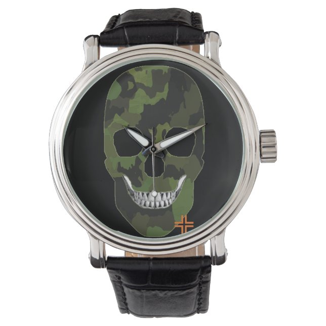 HANDSKULL Army watch leder B2 Armbanduhr (Vorderseite)