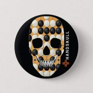HANDSKULL Baduk, glücklicher Schädel, Baduk-Flagge Button