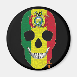 HANDSKULL Bolivien Rundmagnet B2 Magnet