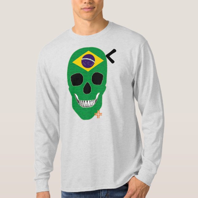 HANDSKULL Brasilien Long Sleeve T - Shirt B2 (Vorderseite)