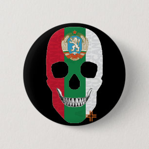 HANDSKULL Bulgarien Runder Abzeichen schwarz B2 Button