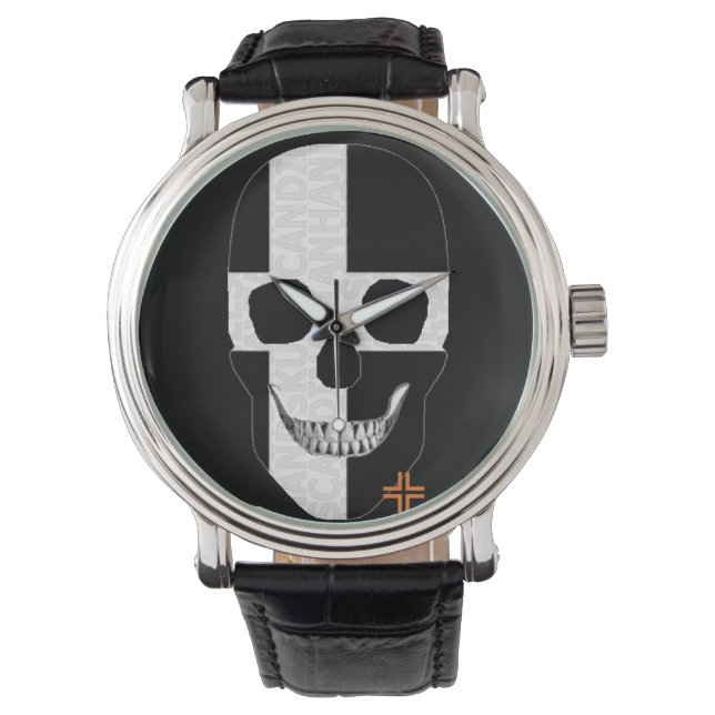 HANDSKULL Cornwall Uhrenleder B2 Armbanduhr (Vorderseite)
