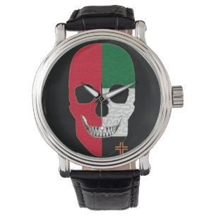 HANDSKULL Émirats arabes unis montre en cuir homme