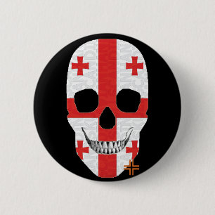 HANDSKULL Georgia Runde Abzeichen schwarz B2 Button