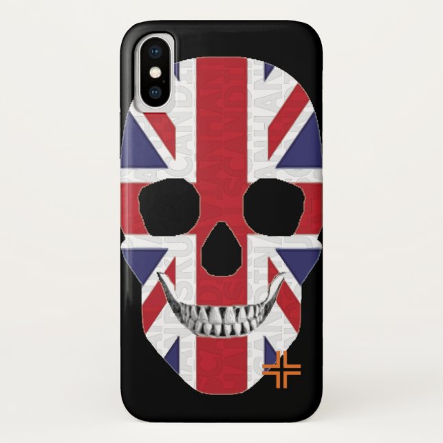 HANDSKULL Grande-Bretagne coque iPhone X B2 (Dos)