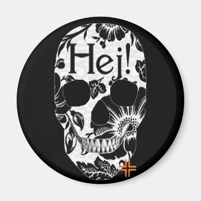 HANDSKULL Hej Rundmagnet B2 Magnet (Vorne)