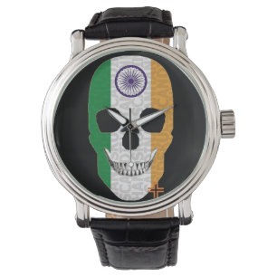 HANDSKULL Inde montre homme cuir B2