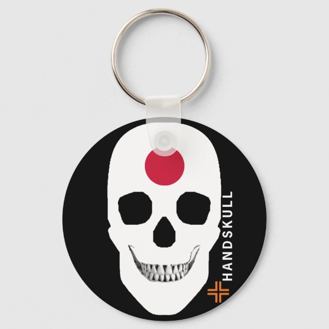 HANDSKULL Japan,Happy skull,Japan flag Schlüsselanhänger (Vorderseite)