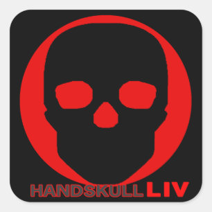 HANDSKULL Liv - pegatina Quadratischer Aufkleber