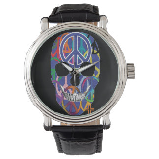 HANDSKULL Montre de la Paix homme cuir B2