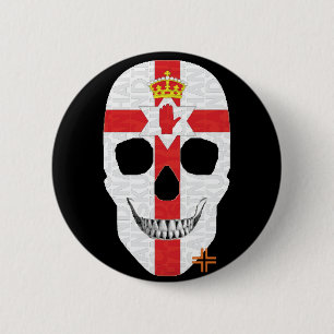 HANDSKULL Nordirland Runde Abzeichen schwarz B2 Button