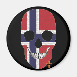 HANDSKULL Norwegen Rundmagnet B2 Magnet