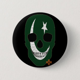 HANDSKULL Pakistan Runde Abzeichen schwarz B2 Button