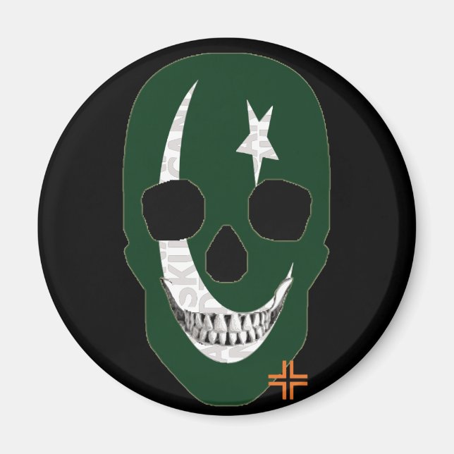 HANDSKULL Pakistan Rundmagnet B2 Magnet (Vorne)
