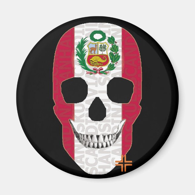 HANDSKULL Rundmagnet B2 Magnet (Vorne)